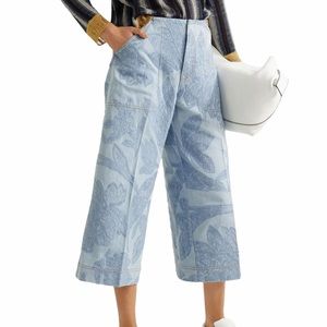 Acne Studios Texel Cropped Embroidered Denim Pants